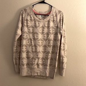 Tan small crew pullover. Maurices
